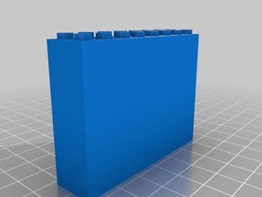 my customized lego-compatible brick wall construction toys 3d print model - Mito3D
