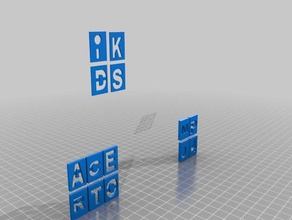letter stencils art tools letters numbers regis high school student project tinkercad 3d print model - Mito3D