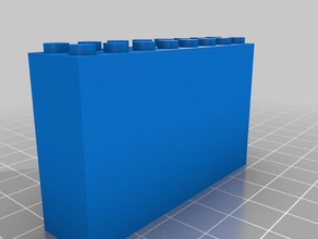 lego wall 4x strong construction toys customized 3d print model - Mito3D