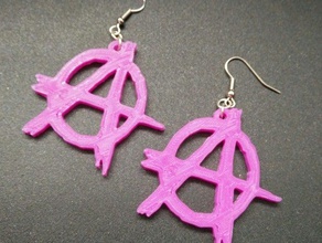 anarchy earrings punk 3d print model - Mito3D