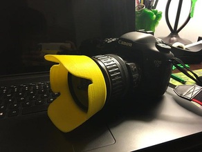 camera lens hood 3d printing canon 7d 3d print model - Mito3D