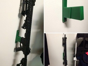 ar-15 vertical wall storage mount hobby airsoft ar15 magazine rack rifle 3d print model - Mito3D