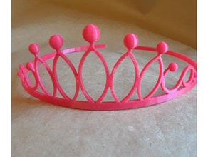 simples tiara arredondado brinquedos jogos princesa tiaras 3d print model - Mito3D