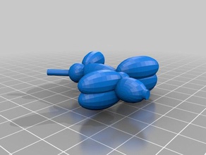 Ballon-Hund Halskette Schmuck 3d print model - Mito3D