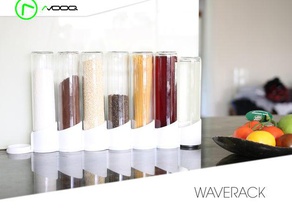 waverack voss bottiglia del sistema di racking famiglia display casa riciclare archiviazione upcycling acqua 3d print model - Mito3D