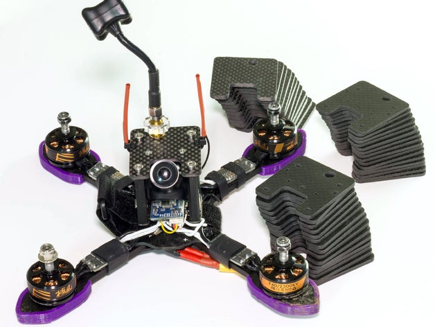 shrike top plate v2 rc vehicles drone fpv gopro mount quad quadcopter xiaomi yi 3D print model - Mito3D