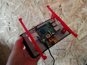 raspberry pi touchscreen wall mount electronics 3d print model - Mito3D
