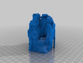 minecraft mountain 9 games 3d print model - Mito3D