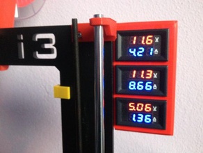 volt ampere meter staffa 3d la stampante accessori bling hephestos prusa i3 raspberrypi voltmetro 3d print model - Mito3D