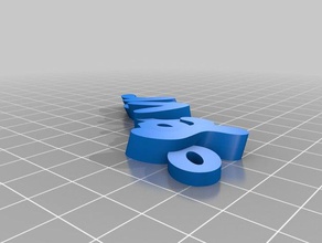 meine angepasste iamburnys v2text name keyring keyfob Schlüsselanhänger 3d print model - Mito3D