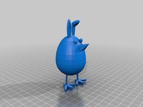ovo de páscoa pinto-coelho decoração 3d print model - Mito3D