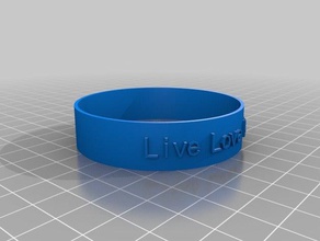 mon personnalisés en simple poème bracelet l'art 3d print model - Mito3D