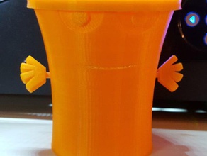 master shake inspired character cup removable arms hat lid aqua teen hunger force scans replicas athf 3d print model - Mito3D