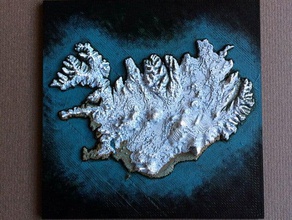 a islândia esculturas mapa de alturas o terreno topografia 3d print model - Mito3D