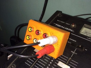 stereo interface box audio connector hack karaoke vcr 3d print model - Mito3D
