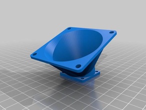 meine angepasste parametrizable jede Größe Lüfter adapter Verteiler-Rohr Winkel 3d drucken 3d print model - Mito3D
