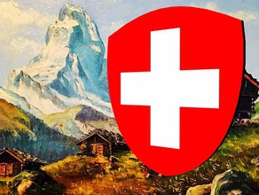 Schweizer Flagge Münzen Abzeichen schweiz suisse svizzera die Schweiz 3d print model - Mito3D