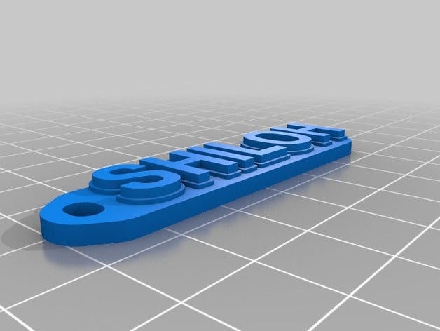 il mio personalizzato multiline tag portachiavi 3D print model - Mito3D