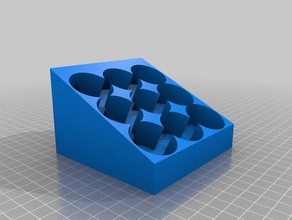 customized rack 32 mil round objects containers 3d print model - Mito3D
