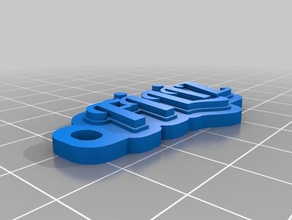 flz de porte-clés personnalisé 3d print model - Mito3D