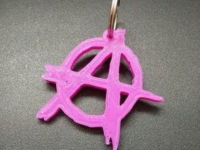 anarchy keyringpendant keychains necklace 3d print model - Mito3D