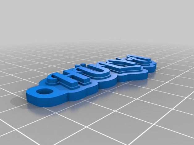 h&uumllya i portachiavi personalizzato 3D print model - Mito3D