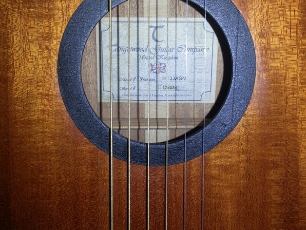 rosace gitar müzik akustik acoustique önbellek parlor salonu tanglewood tw133 3D print model - Mito3D