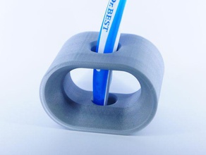 designer toothbrush caddy- 1 brush bathroom holder 3d print model - Mito3D