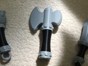 battle rattle axe toys games 3d print model - Mito3D