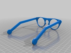 my customized simple glasses three 3d print model - Mito3D