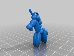 globo animal unicornio collar joyería 3d print model - Mito3D