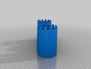 castelo de caneta porta-lápis organização 3d print model - Mito3D