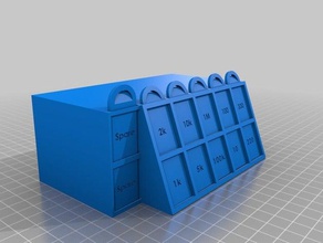resistor storage cubby electronics arduino 3d print model - Mito3D