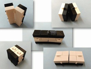 magic folding cube - Spielzeug Spiele customizer openscad drucken-in-place 3d print model - Mito3D