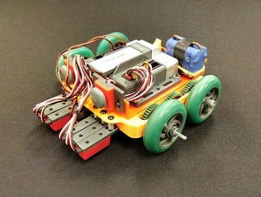 3dez vex line follower chassis robot learning 3d print model - Mito3D