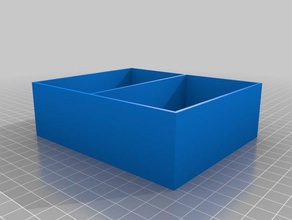 my customized parametric tray grid 60x100x40mm 2 trays containers 3d print model - Mito3D