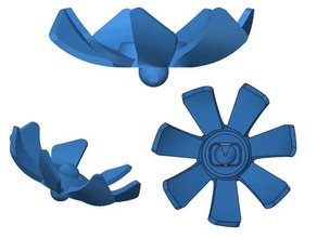 wind top winged spinning-top toy wiederholen - Spielzeug Spiele 3d print model - Mito3D