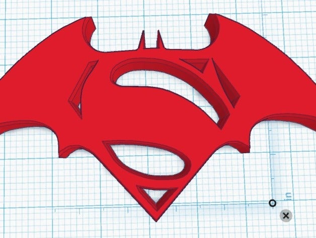 batman superman symbol 3d printing logo bat 3D print model - Mito3D