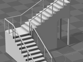 staircase buildings structures stairs 3d print model - Mito3D