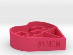 mini lipstick organizer jewelry 3d printed jewellery grandmother heart hearts box holder mothersday mothers day pink 3d print model - Mito3D