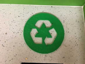 símbolo de reciclaje signos logotipos 3d print model - Mito3D