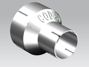 riduttore per impianto di aspirazione da 80mm 60mm reducer pipe air intake 80 mm 60 machine tools cnc codi-3d codi3d cutter fresa stebo 3d print model - Mito3D