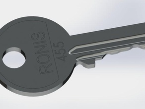 ronis 455 parts camlock key r455 3d print model - Mito3D