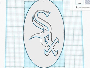 white sox logo 3d la stampa baseball mlb 3d print model - Mito3D