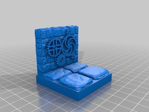 Zahnräder openforge 2x2 dungeon-Wand - Spielzeug Spiele 3d print model - Mito3D