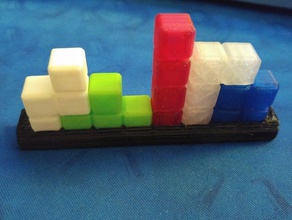 simple tetris set shelf games container pieces 3d print model - Mito3D