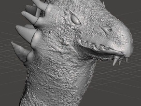 cabeça de dragão v2 animais do busto fantasia magia 3d print model - Mito3D