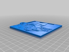 aigle de drapeau lithopane 2d art personnalisé 3d print model - Mito3D