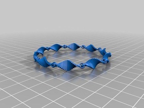 twisted bracelet les bracelets personnalisé 3d print model - Mito3D