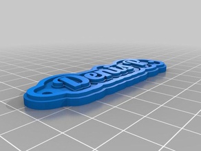 llavero denis Schlüsselanhänger angepasst 3d print model - Mito3D